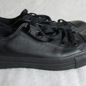 Black Leather Chucks